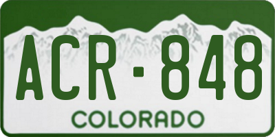CO license plate ACR848
