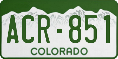CO license plate ACR851