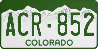 CO license plate ACR852