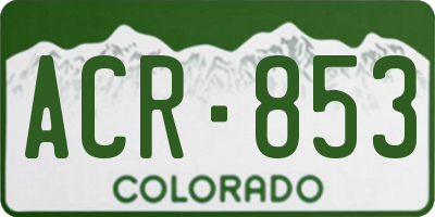 CO license plate ACR853