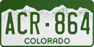 CO license plate ACR864