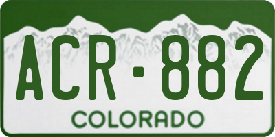 CO license plate ACR882