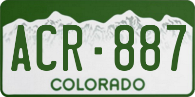 CO license plate ACR887