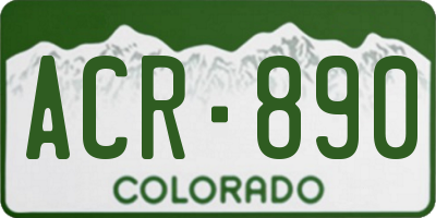 CO license plate ACR890
