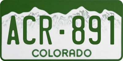 CO license plate ACR891