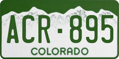 CO license plate ACR895