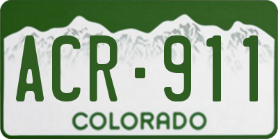 CO license plate ACR911