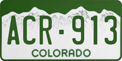 CO license plate ACR913