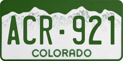CO license plate ACR921