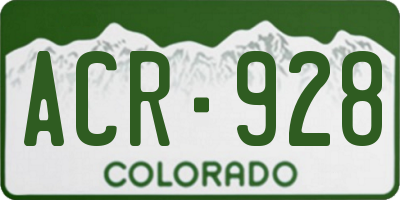 CO license plate ACR928
