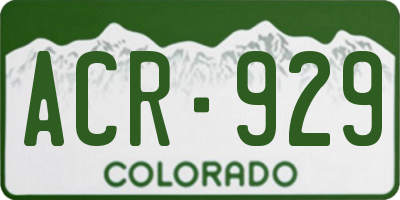 CO license plate ACR929