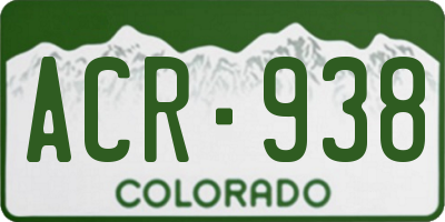 CO license plate ACR938