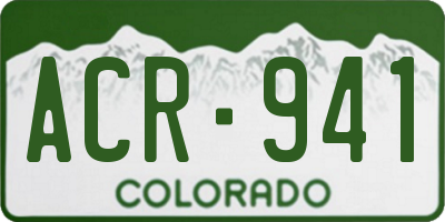 CO license plate ACR941