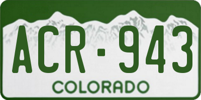 CO license plate ACR943
