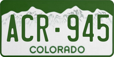 CO license plate ACR945