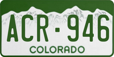 CO license plate ACR946