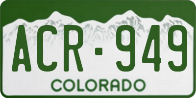 CO license plate ACR949