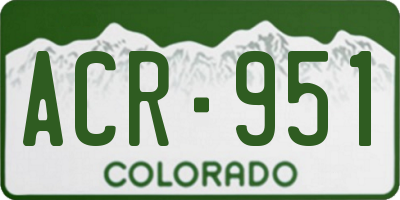 CO license plate ACR951