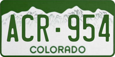 CO license plate ACR954