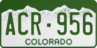 CO license plate ACR956