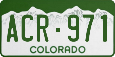 CO license plate ACR971
