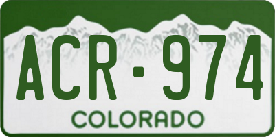 CO license plate ACR974