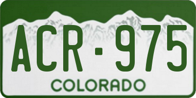 CO license plate ACR975