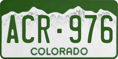 CO license plate ACR976