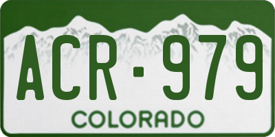 CO license plate ACR979