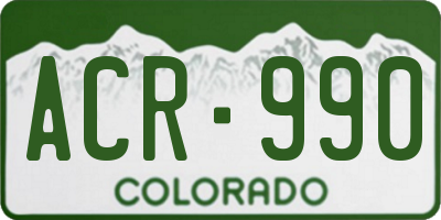 CO license plate ACR990