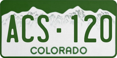 CO license plate ACS120