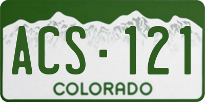 CO license plate ACS121