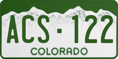 CO license plate ACS122