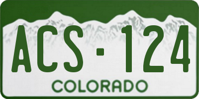 CO license plate ACS124