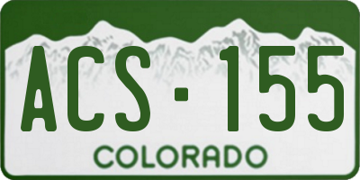 CO license plate ACS155