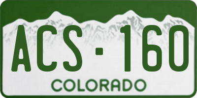 CO license plate ACS160