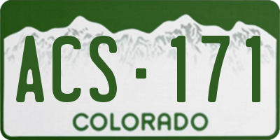 CO license plate ACS171