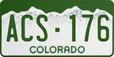 CO license plate ACS176