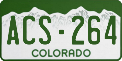 CO license plate ACS264