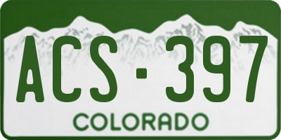 CO license plate ACS397