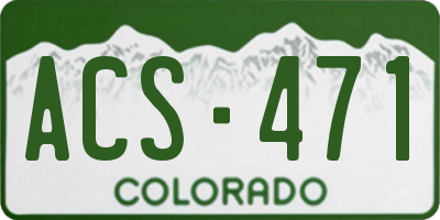 CO license plate ACS471