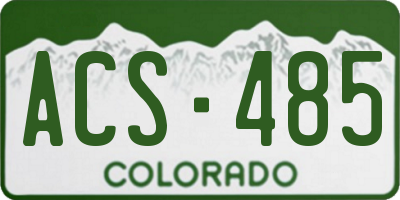 CO license plate ACS485