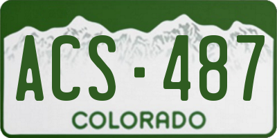 CO license plate ACS487