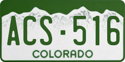 CO license plate ACS516