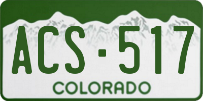 CO license plate ACS517