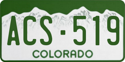 CO license plate ACS519