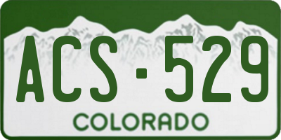 CO license plate ACS529
