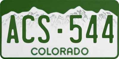 CO license plate ACS544