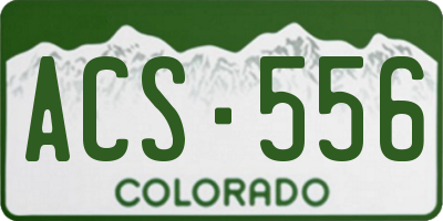 CO license plate ACS556