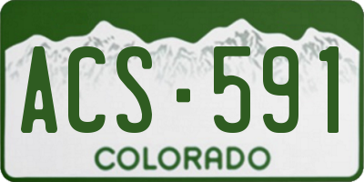 CO license plate ACS591